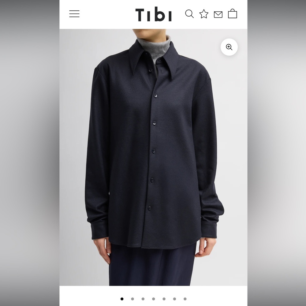 Tibi Double Knit Classic Men's Shirt